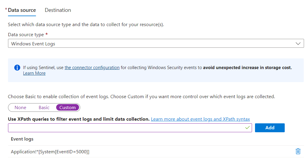 Configuration - arccustomlog step 04