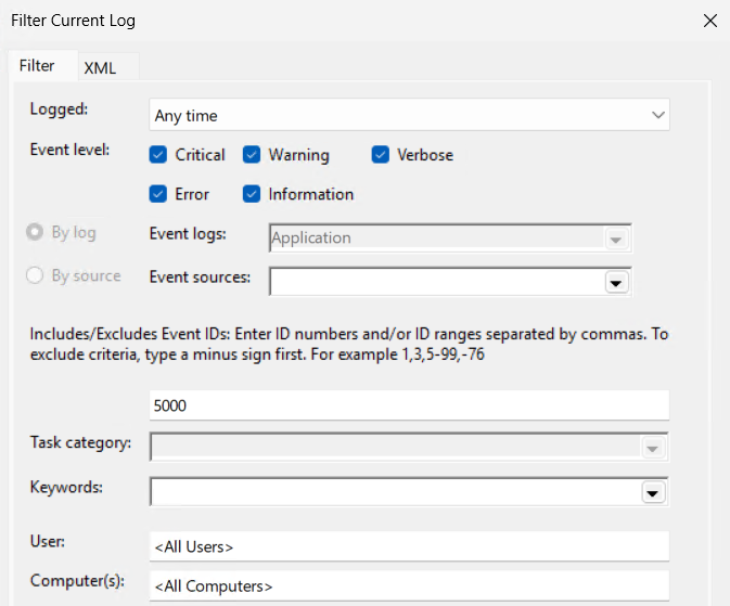 Configuration - arccustomlog step 06