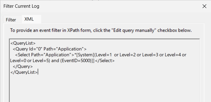 Configuration - arccustomlog step 07