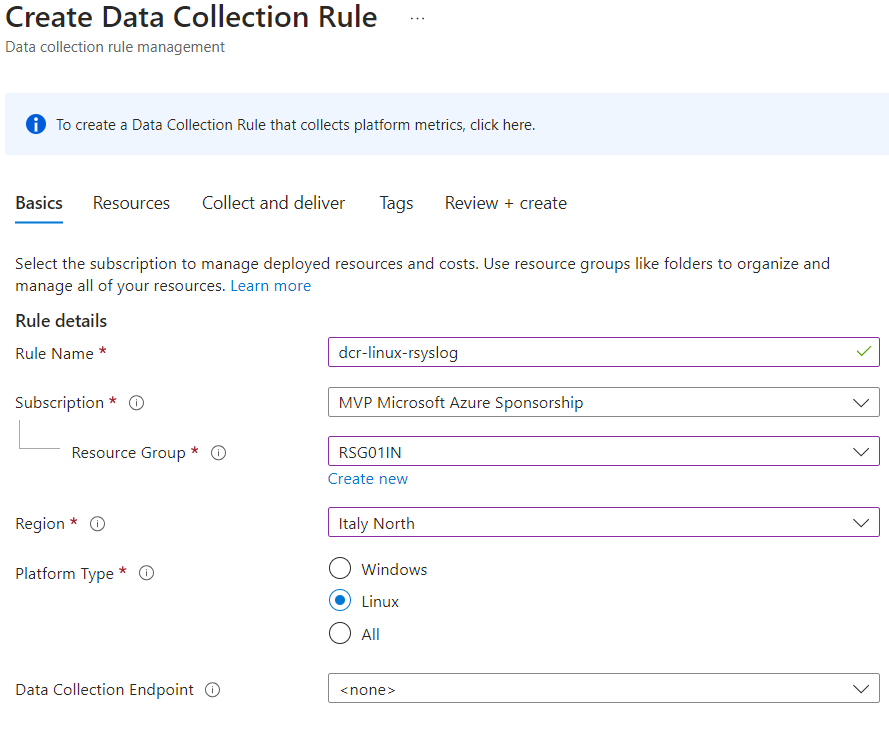 Installation - azurearclinux step 01
