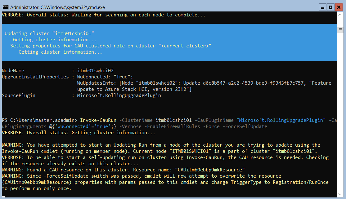 Server-Side Upgrade - azurelocal step 03