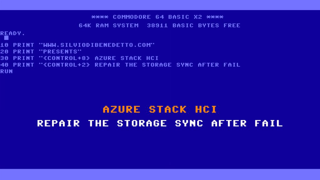 Azure Stack HCI: restore storage pool after failing of node