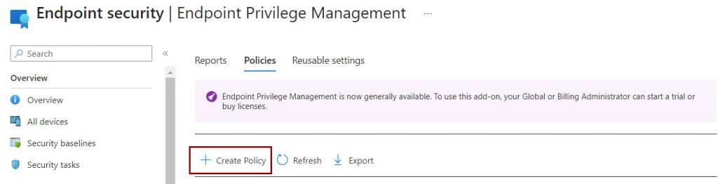 Endpoint Privilege Management - epm step 01