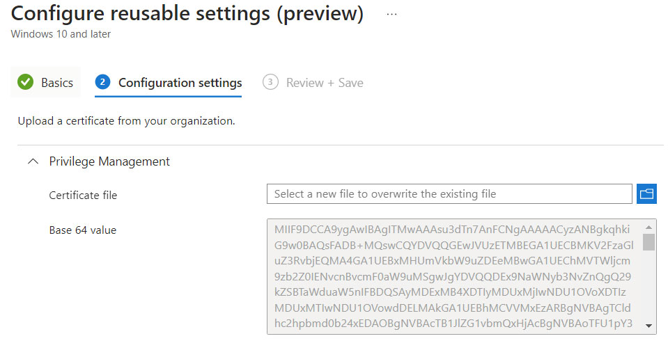 Reusable Settings - epm step 12