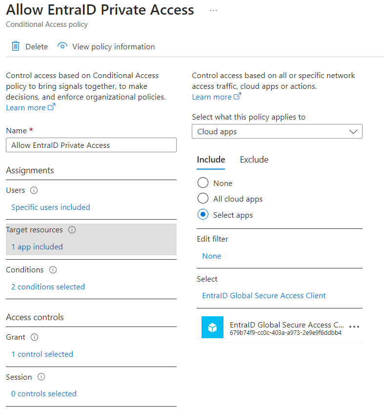 Server Configuration - entraidps step 09
