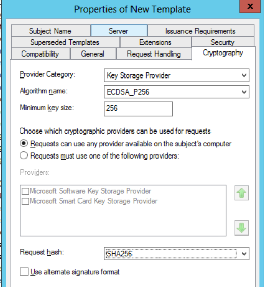 Certificate Configuration - smbquic step 04