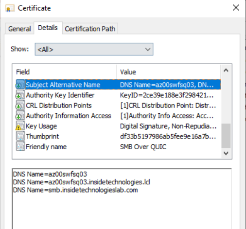 File Server Configuration - smbquic step 08