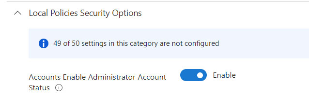 Setup in Microsoft Intune - laps step 03