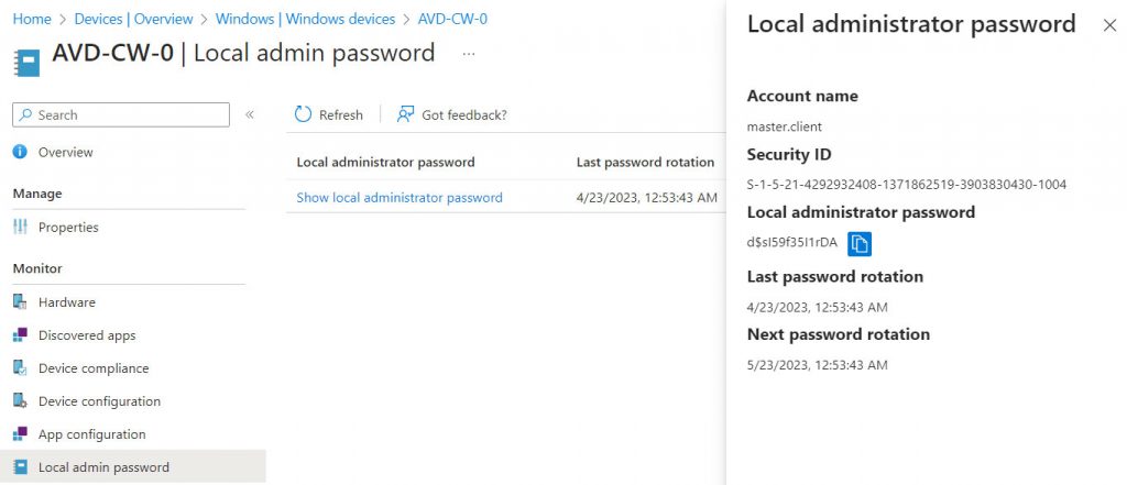 Setup in Microsoft Intune - laps step 04