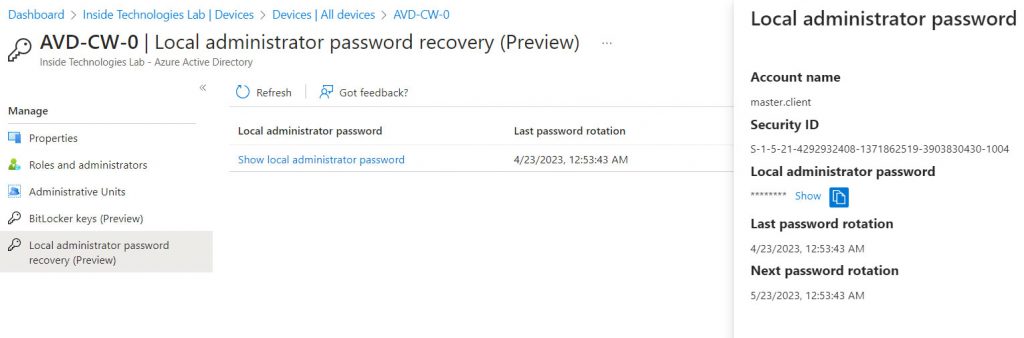 Setup in Microsoft Intune - laps step 05