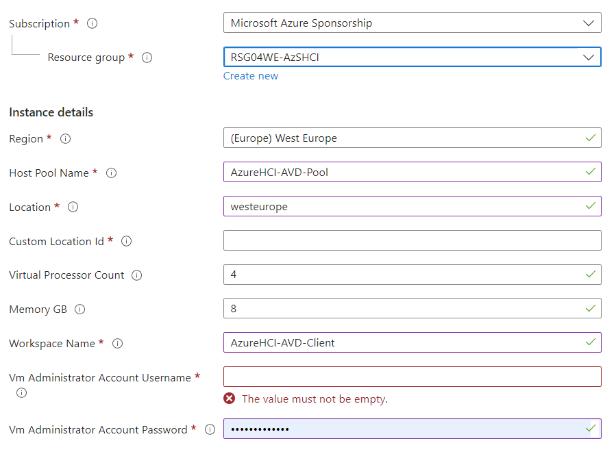 Configuration - avd step 02
