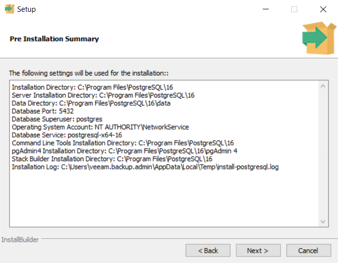 How to migrate Veeam Backup database to PostgreSQL - veeam step 02
