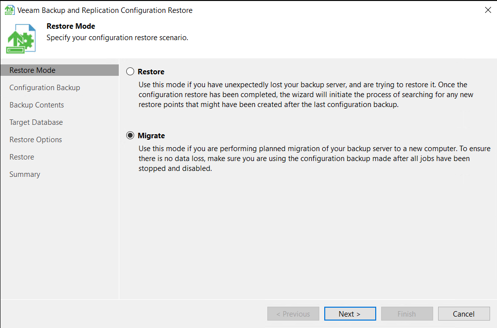 How to migrate Veeam Backup database to PostgreSQL - veeam step 04