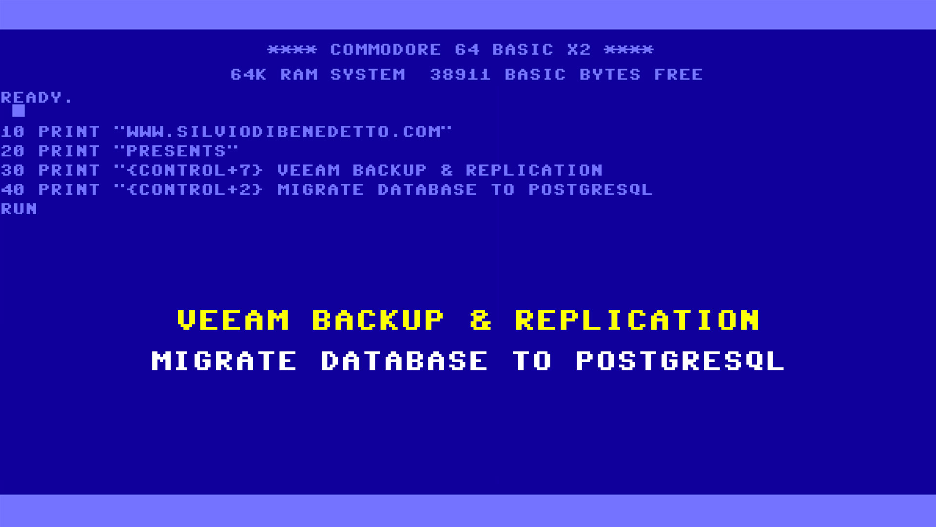 How to migrate Veeam Backup database to PostgreSQL