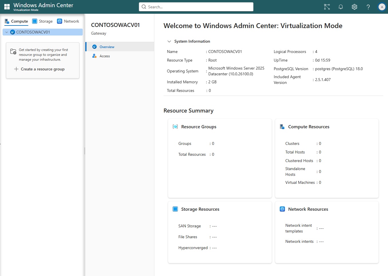 Introducing Windows Admin Center vMode - vertex step 01 step 1