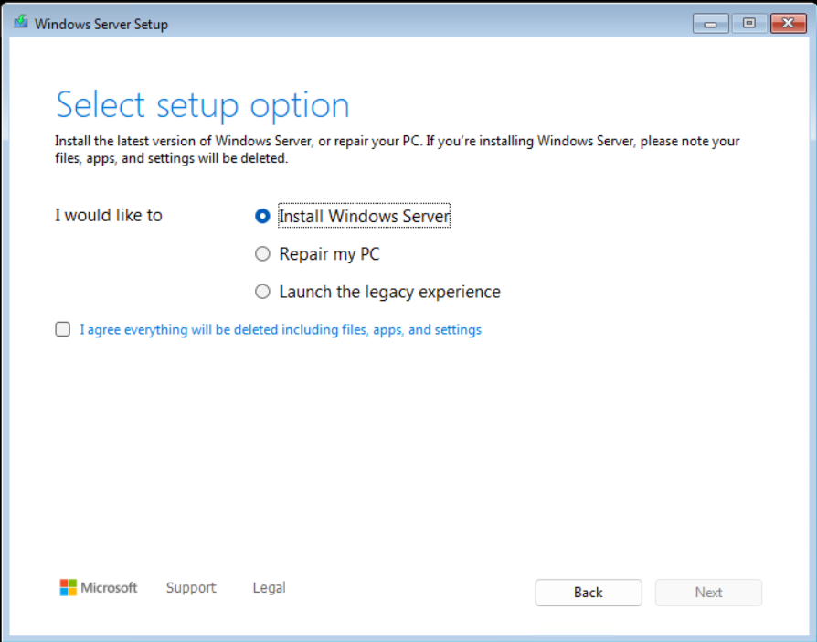 Setup - ws2025 step 01