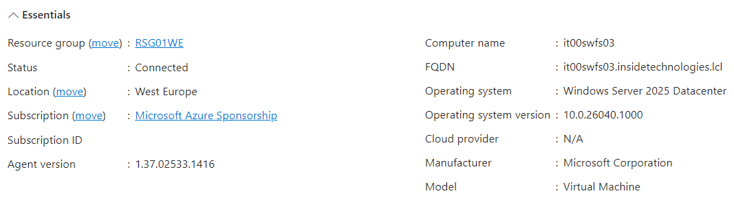 Azure Arc Integration - ws2025 step 07