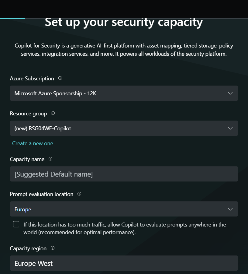 Configuration - copilotsecurity step 06