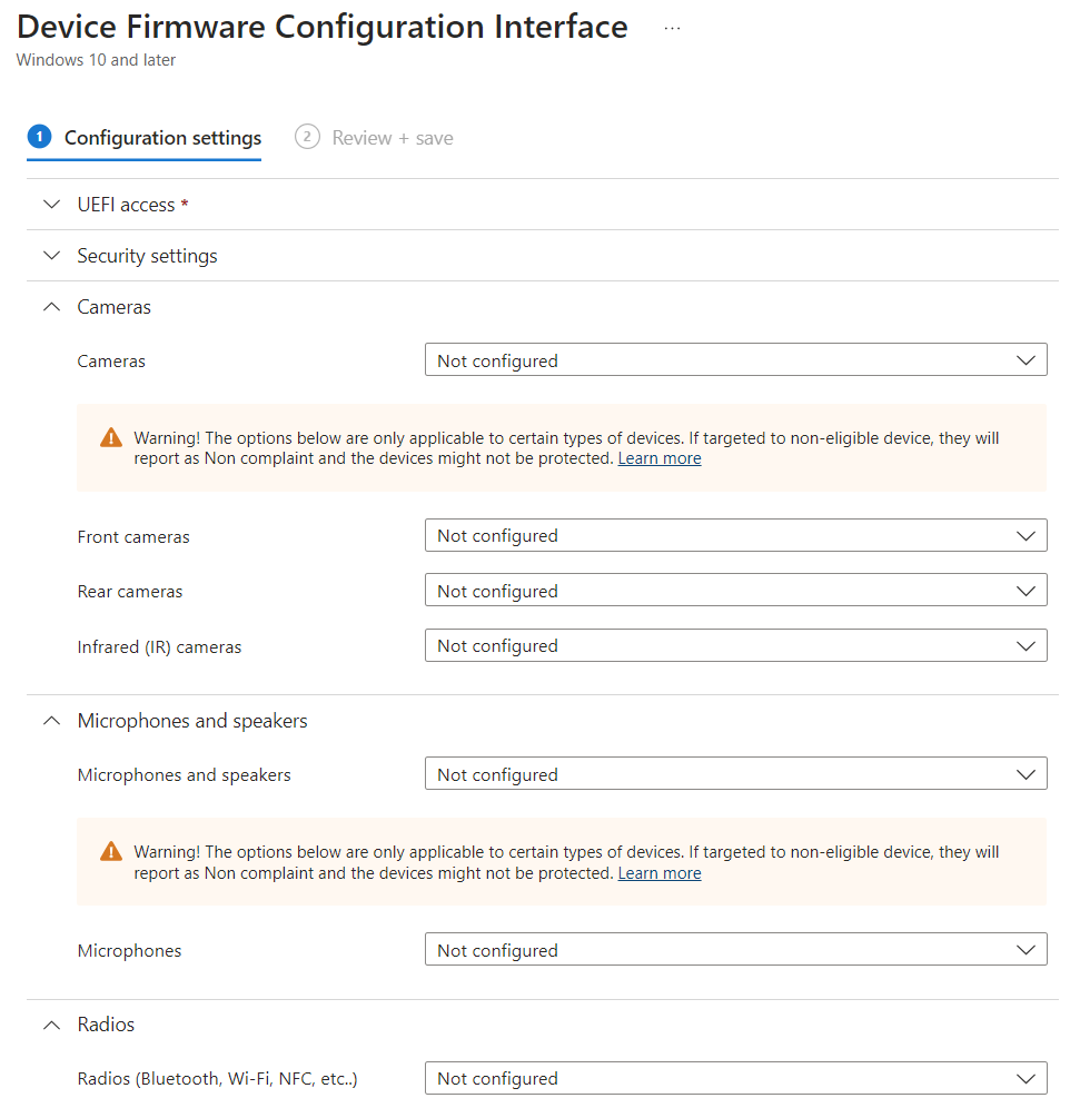 Microsoft Intune: configure HP Connect to centralize BIOS management - intune step 01