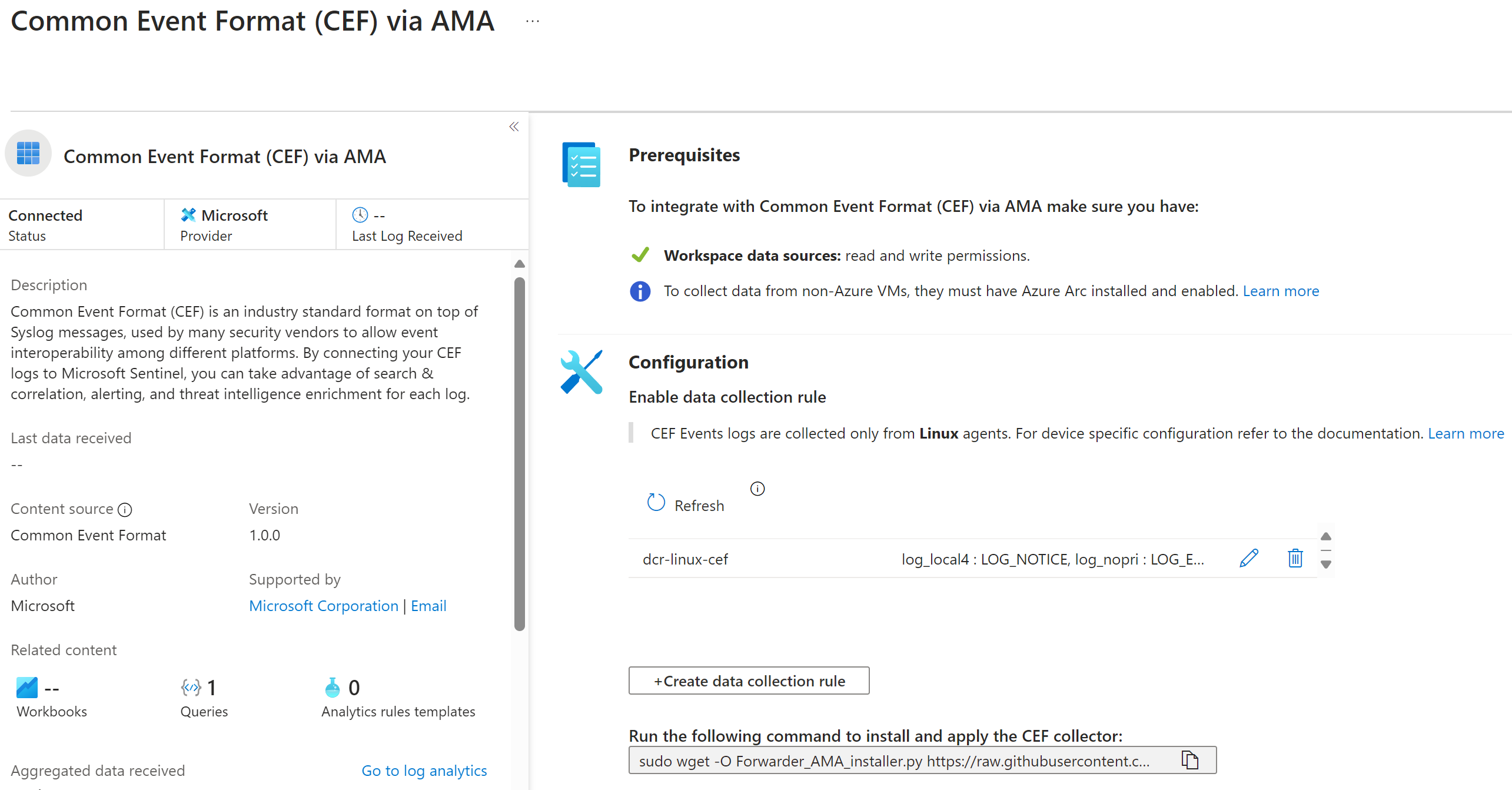 Integration with Microsoft Sentinel - fortigatelog step 03
