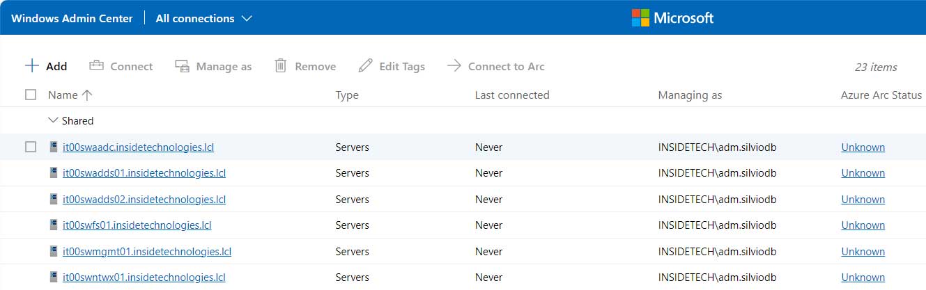Windows Admin Center v2311 - wac step 02