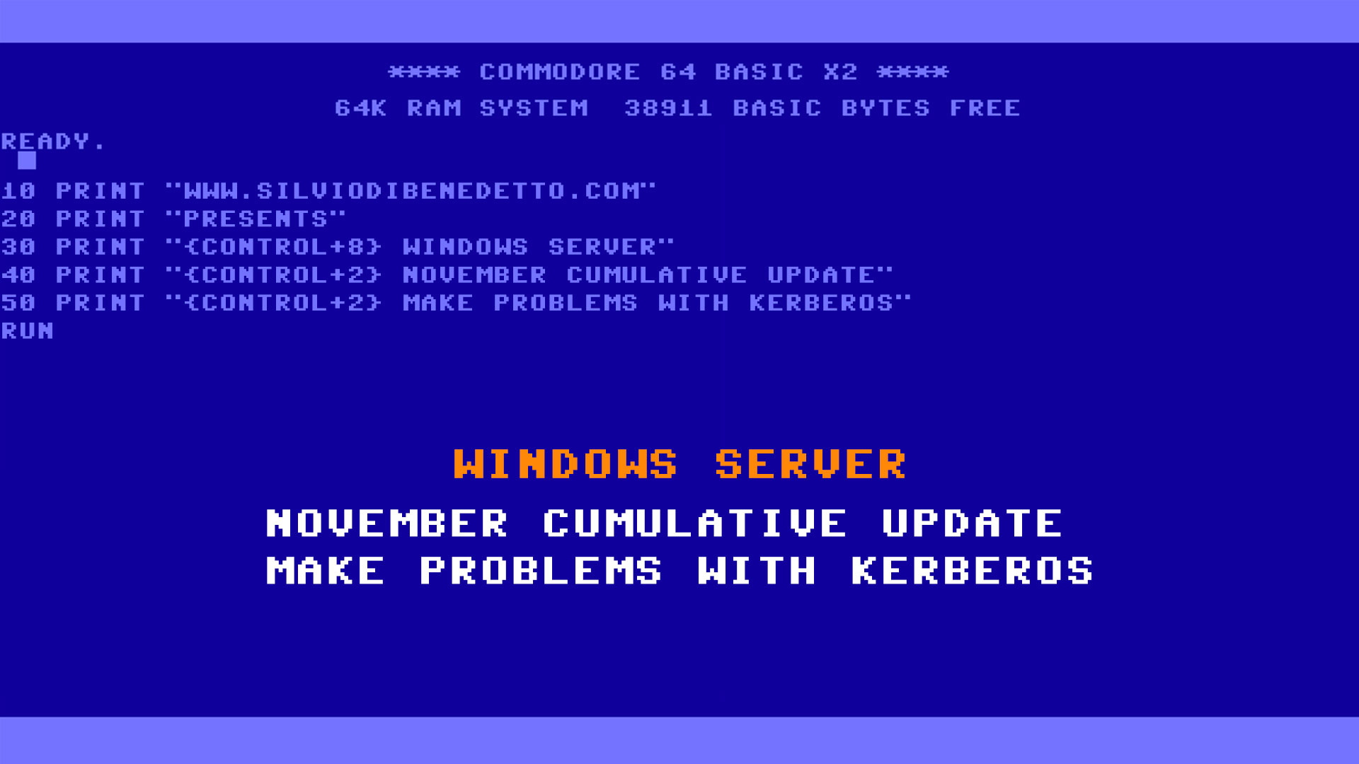 Windows Server Cumulative Update Kerberos Issues